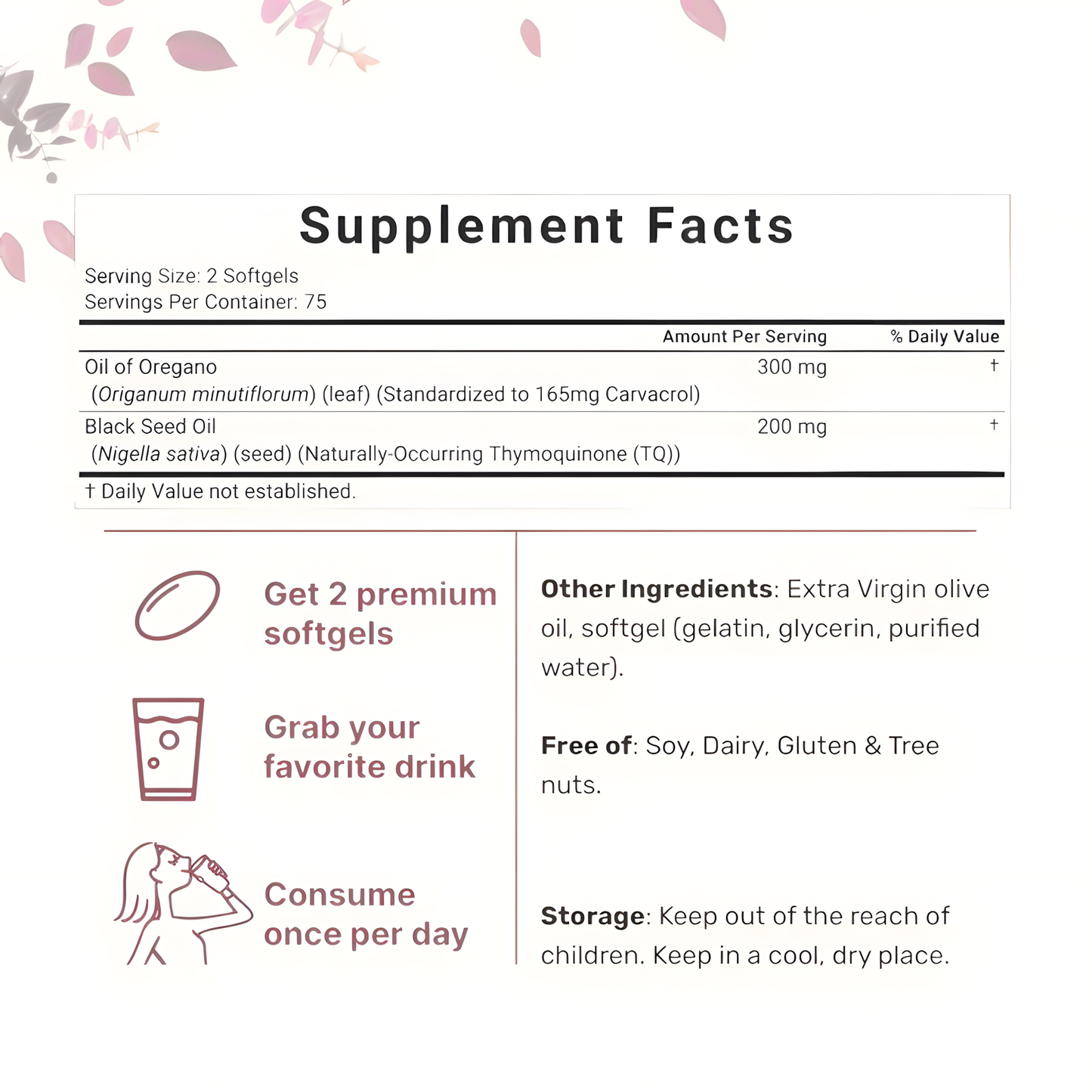 Symple Oregano Oil with Black Seed Oil