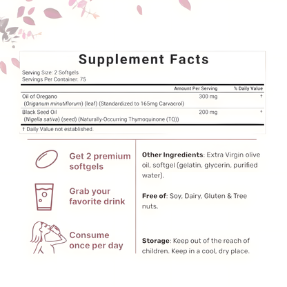 Symple Oregano Oil with Black Seed Oil