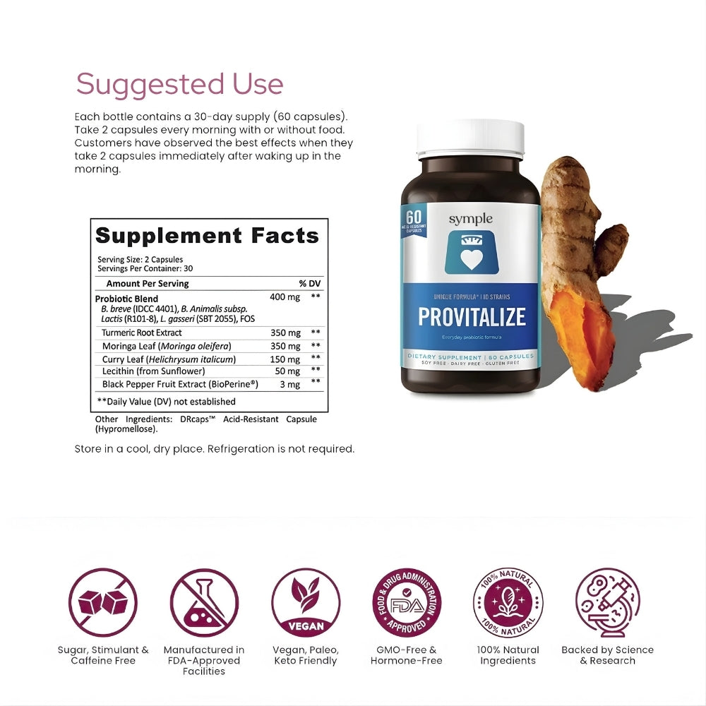 Symple Provitalize | Best Natural Menopause Probiotic